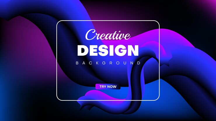 Вектор абстрактный фон с 3d градиентом фиолетовой жидкой формы