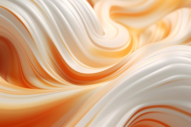 Abstract background with 3d waves on white background