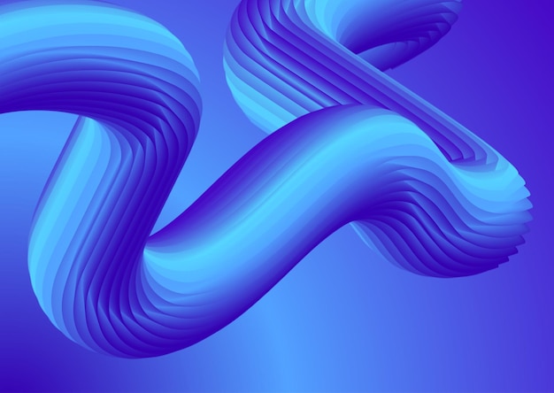 Вектор Абстрактный фон с трехмерным дизайном в форме жидкости