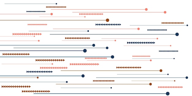 Sfondo astratto con frecce disegno vettoriale sfondo vettoriale minimo con movimento di frecce e linee