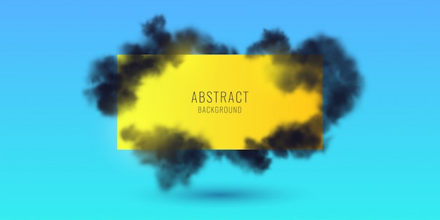 Vector abstract background with black smoke