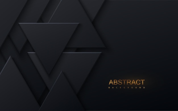 Vector abstract background with black triangle shapes
