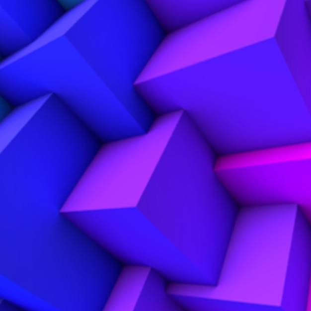 Abstract background with blue gradient overlapping cubes