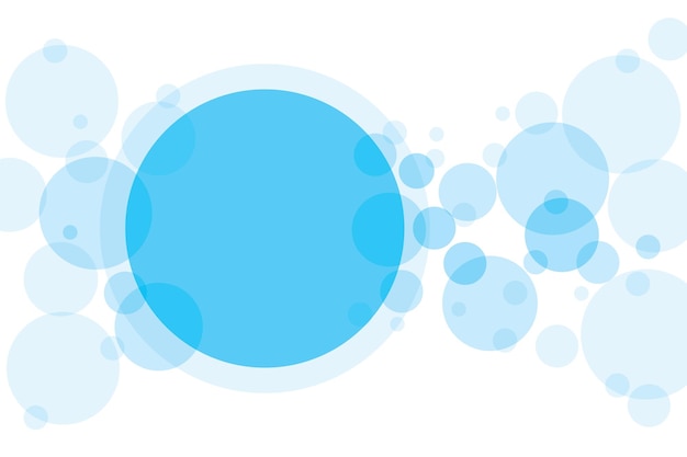 Vector abstract background with blue transparent circles