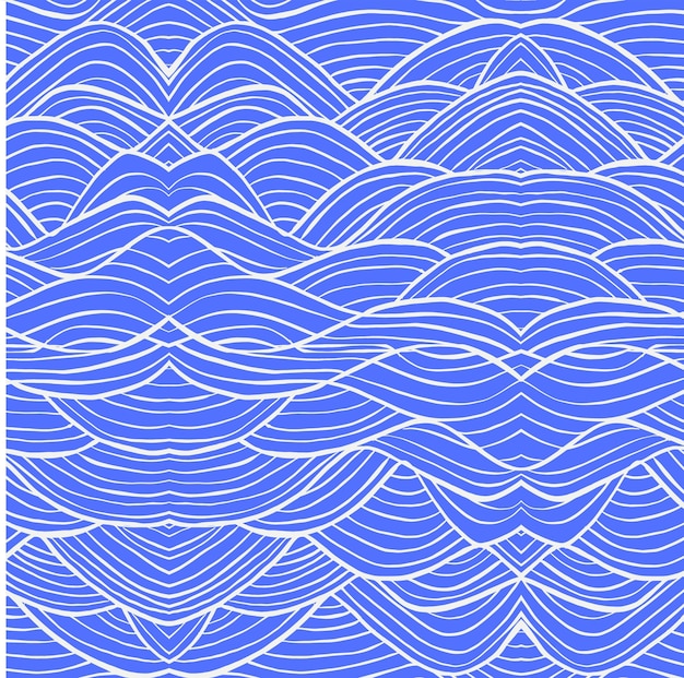 抽象的な背景に青い波が浮かびます