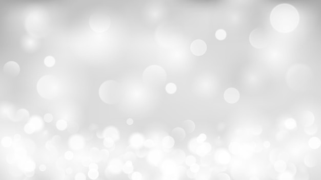 Vector abstract background with bokeh effect blurred defocused lights in white colors white bokeh lights on gray background