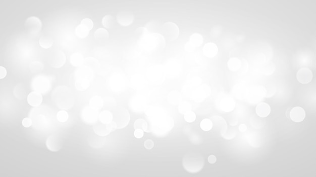 Abstract background with bokeh effect Blurred defocused lights in white colors White bokeh lights on gray background