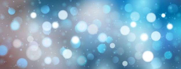 Vector abstract background with bokeh effect in light blue colors