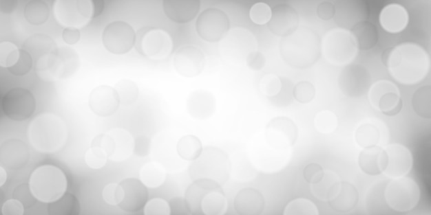 Abstract background with bokeh effects in white and gray colors