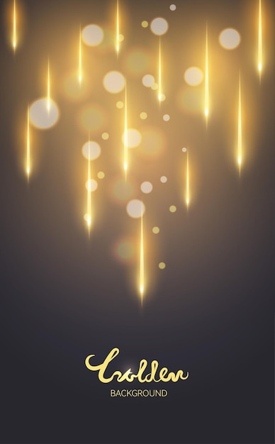 Abstract background with bokeh lights and stars