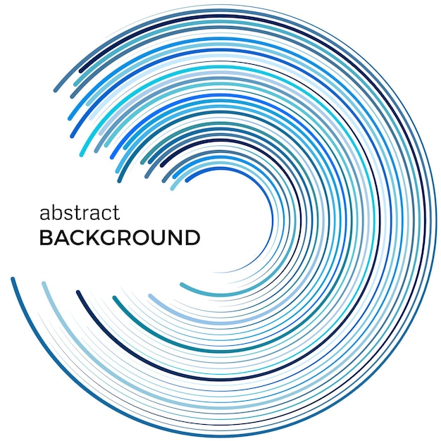 Абстрактный фон с ярко-синими линиями. Синие круги с местом для текста на белом фоне.