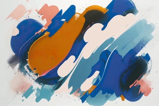 Vector abstract background with bright color strokes and splashes that blend together and create a dynamic