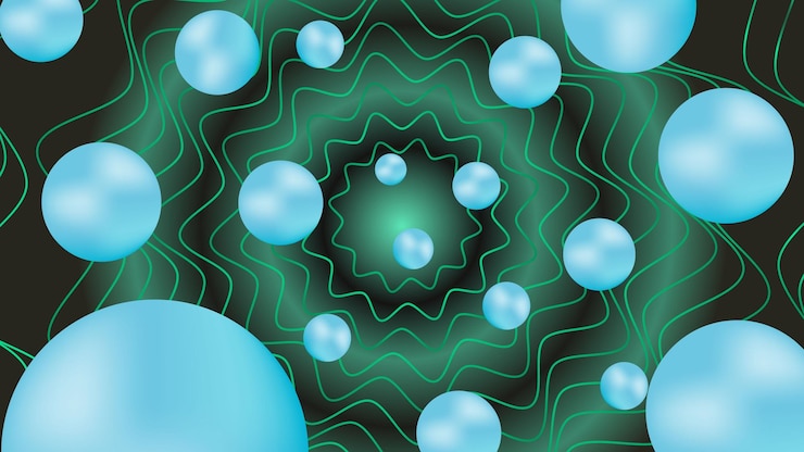 Vector abstract background with bubble gradient