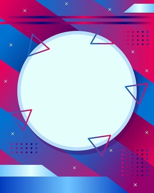 Vector abstract background with circle frame copy space for poster, banner, flyer, or landing page