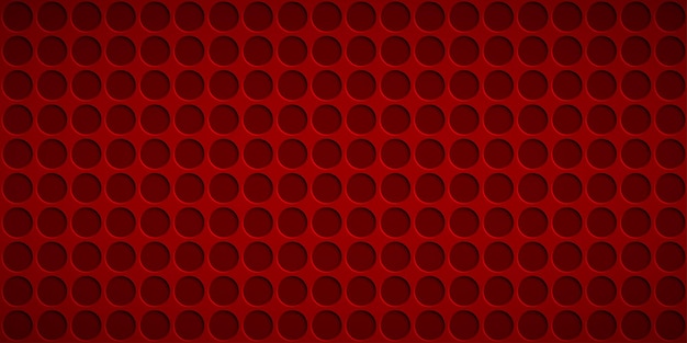 Abstract background with circle holes in red colors