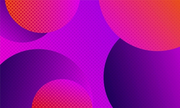 Abstract background with circles and halftone dots