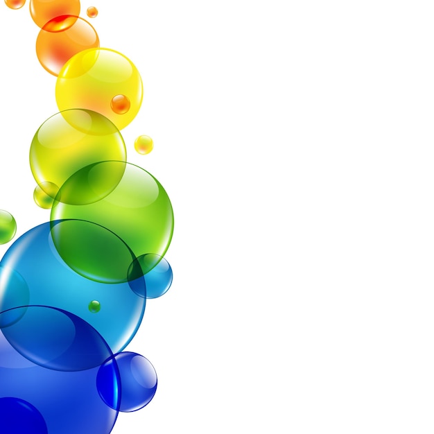 Abstract background with color balls,