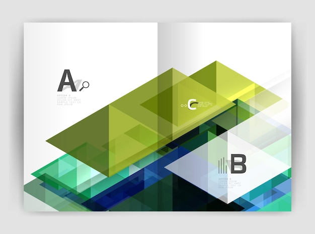 색상 삼각형 연례 보고서 인쇄 배경이 있는 추상 배경 워크플로 레이아웃 다이어그램 번호 옵션 또는 웹 디자인을 위한 벡터 디자인