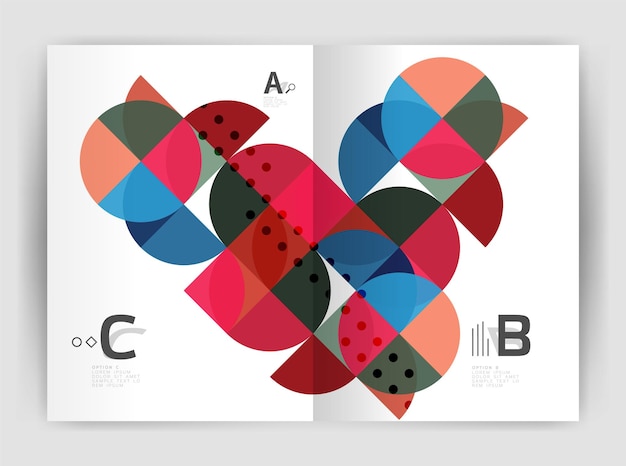 抽象背景与颜色三角形年度报告打印背景 工作流程布局图的向量设计 数字选项或网页设计