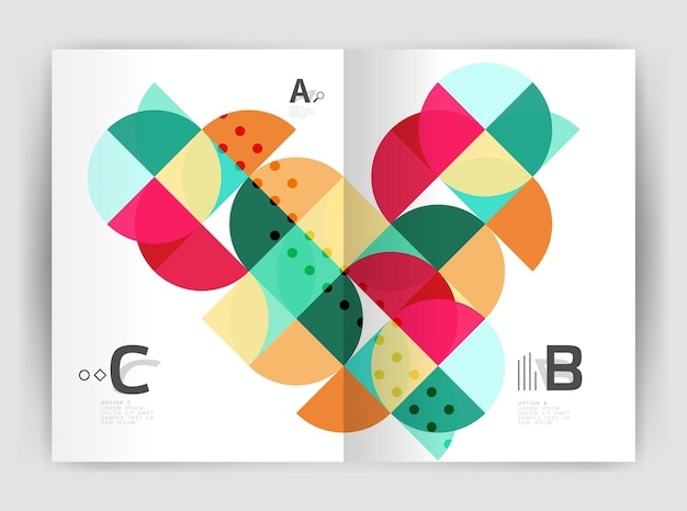 抽象背景与颜色三角形年度报告打印背景 工作流程布局图的向量设计 数字选项或网页设计