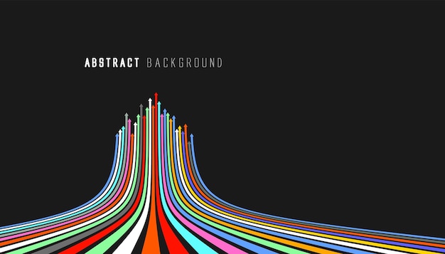 Vector abstract background with colorful arrows
