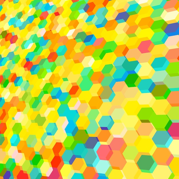 Abstract background with colorful hex polygons