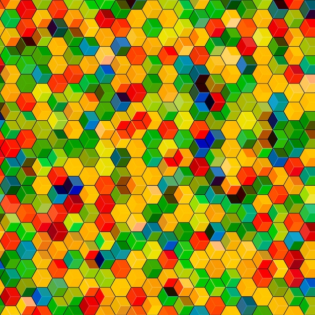 Abstract background with colorful hex polygons