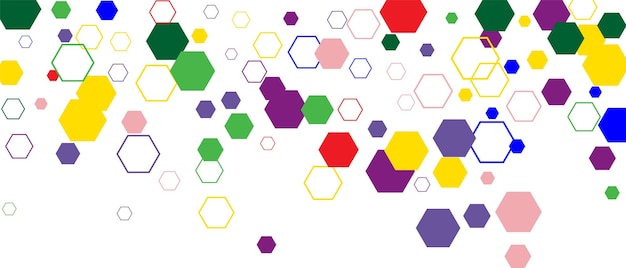 カラフルなhexagonxAの抽象的な背景