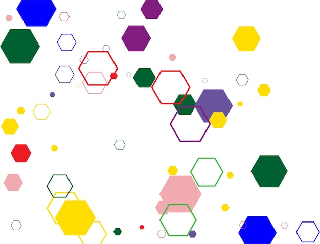 다채로운 Hexagonxa와 추상적인 배경