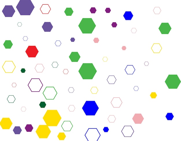 カラフルなhexagonxAの抽象的な背景