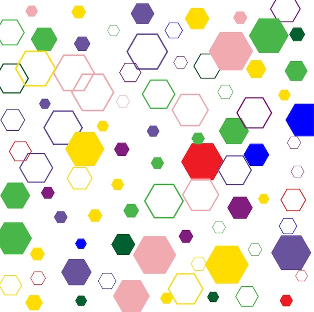 Abstract background with colorful hexagonxA