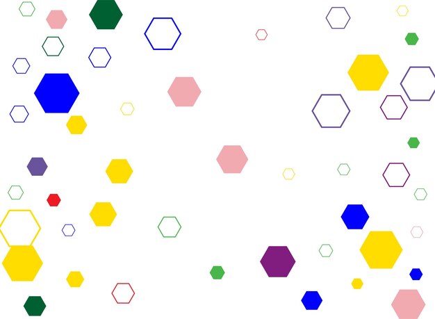 カラフルなhexagonxAの抽象的な背景