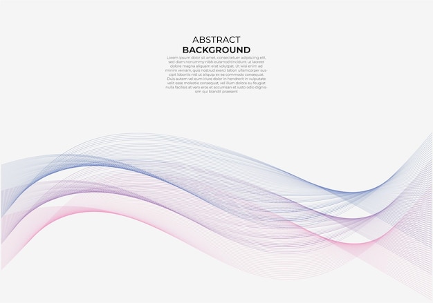 벡터 다채로운 라인 웨이브 패턴 디자인으로 추상적 인 배경