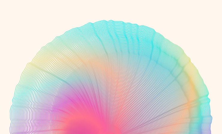 Vector abstract background with colorful line wave