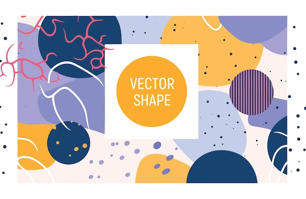 Abstract background with colorful liquid shapes and spots Vector Illustration in Modern style