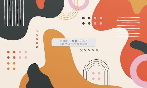 Abstract background with colorful shapes flat modern design