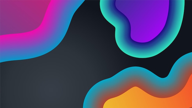 Abstract background with colorful shapes waves lines circles and pattern