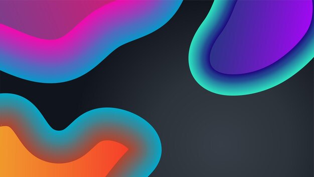 Abstract background with colorful shapes waves lines circles and pattern