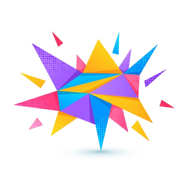 Abstract background with colorful triangles.