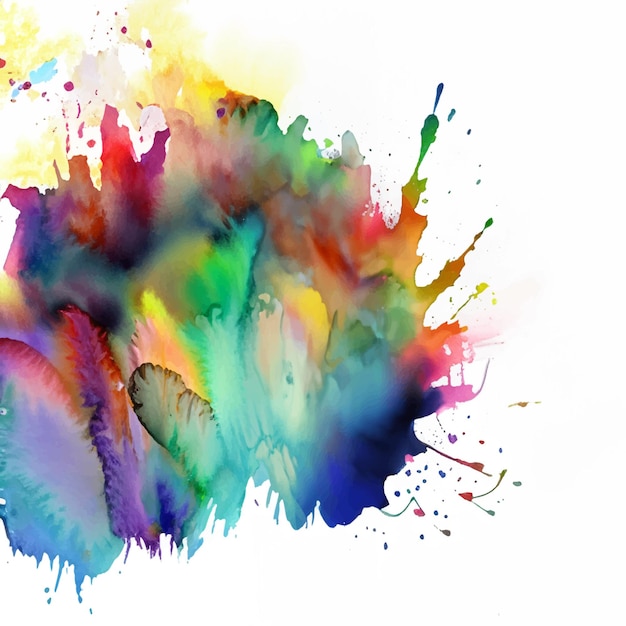 Abstract background with a colourful watercolour splatter design