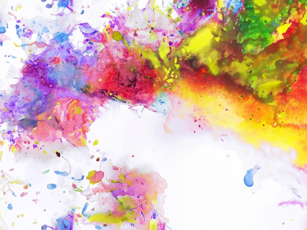 Vector abstract background with a colourful watercolour splatter design