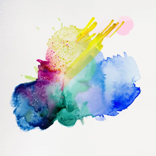 Abstract background with a colourful watercolour splatter design