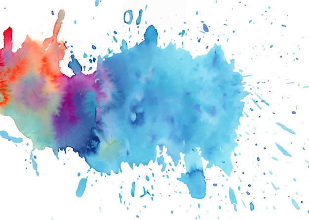 Vector abstract background with a colourful watercolour splatter design