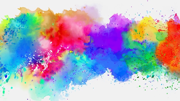 Abstract background with a colourful watercolour splatter design