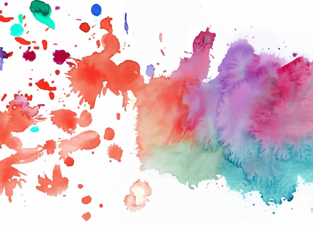 Sfondo astratto con un disegno colorato splatter acquerello