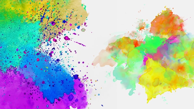 Vector abstract background with a colourful watercolour splatter design