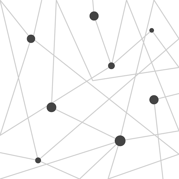 Vettore sfondo astratto con punti e linee di collegamento effetto plesso illustrazione vettoriale connessione di rete globale sfondo astratto geometrico collegato
