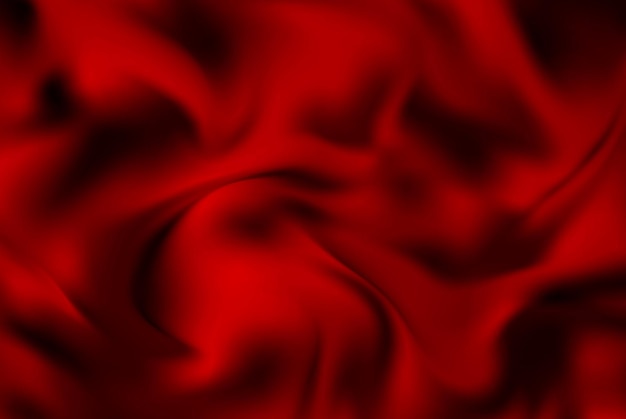 Вектор Абстрактный фон с мятой тканью темно-красная реалистичная шелковая текстура с пустым пространством векторная иллюстрация