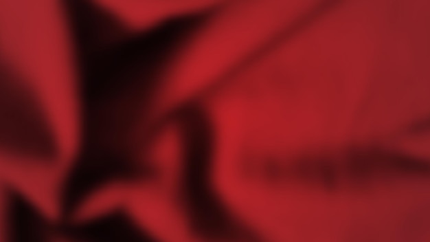 Абстрактный фон с мятой тканью. Темно-красная реалистичная шелковая текстура с пустым пространством. Векторная иллюстрация