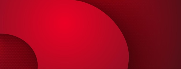 湾曲した形状と赤い色のハーフトーンドットと抽象的な背景
